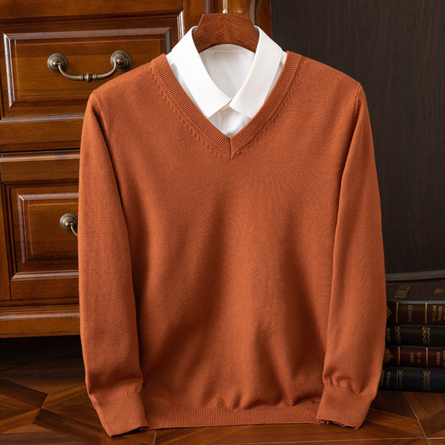 Bärenford™ | Pure Kaschmir V-Ausschnitt Pullover für Männer