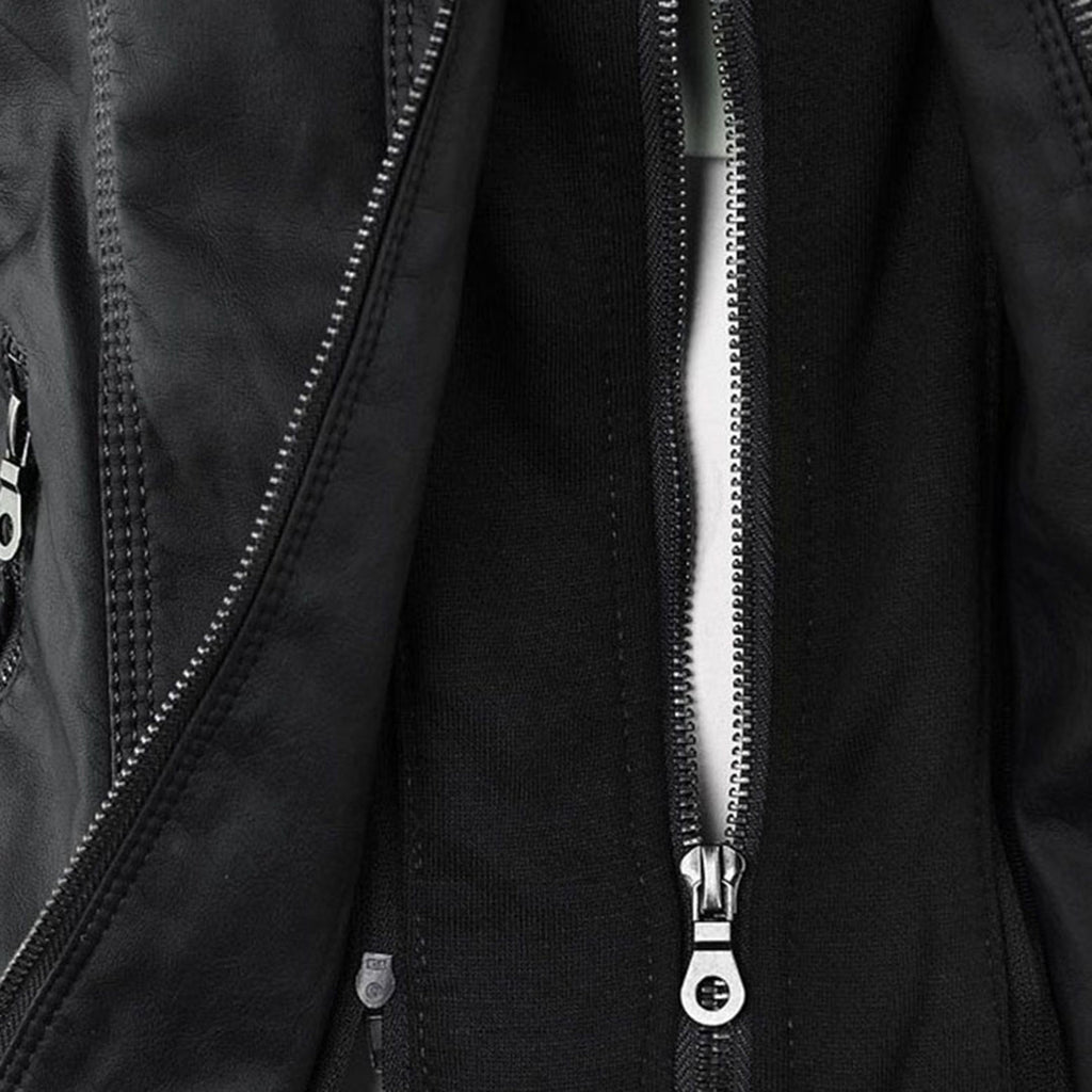 Amarelle | Modischi Lederjacke mit Huet