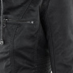 Amarelle | Modischi Lederjacke mit Huet