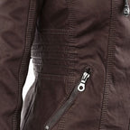 Amarelle | Modischi Lederjacke mit Huet