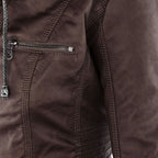 Amarelle | Modischi Lederjacke mit Huet