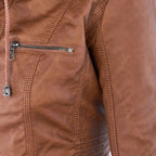 Amarelle | Modischi Lederjacke mit Huet