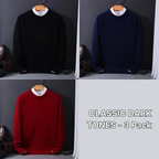 Giles Cashmere Pullover | 3er-Pack 1 – Klassisch Dunkle Töne