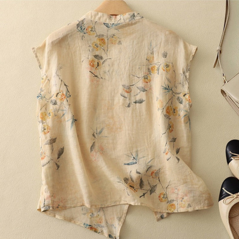 Amara Leinen Top