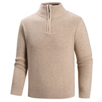 Apexium | Rippstrick Zip-Up Kragenpullover für Männer