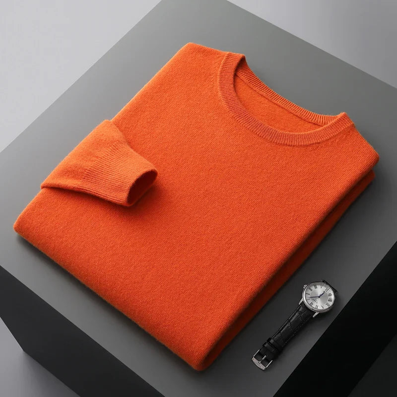Solis | Luxuriöser Merino Rundhals-Pullover für Männer