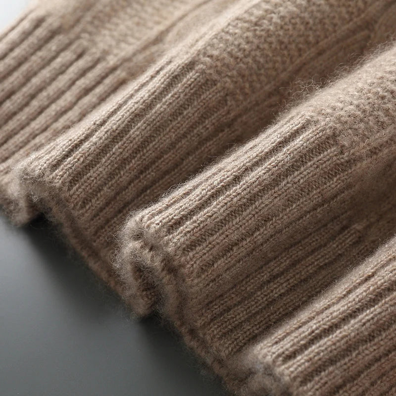 Ferro | Luxus Merino Kabelstrick-Pullover für Männer