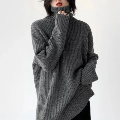 Althea | Kaschmir Oversized Ripp-Turtleneck