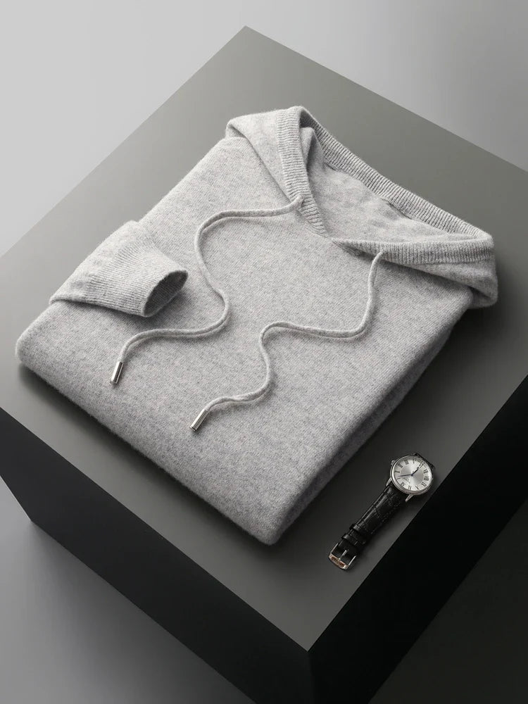 Montclair Row™ | Pure Kaschmir Strick Hoodie für Männer