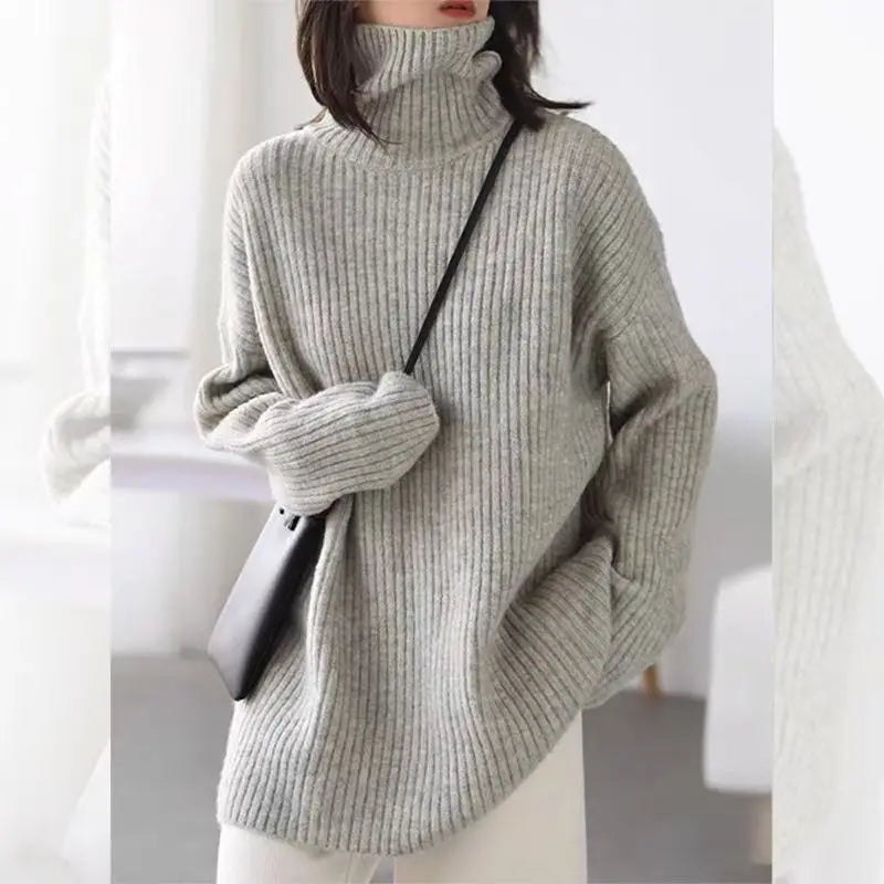 Althea | Kaschmir Oversized Ripp-Turtleneck