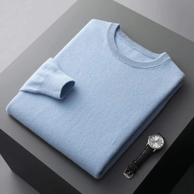Solis | Luxuriöser Merino Rundhals-Pullover für Männer