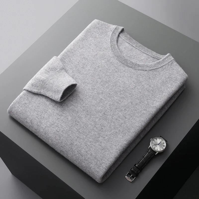 Solis | Luxuriöser Merino Rundhals-Pullover für Männer