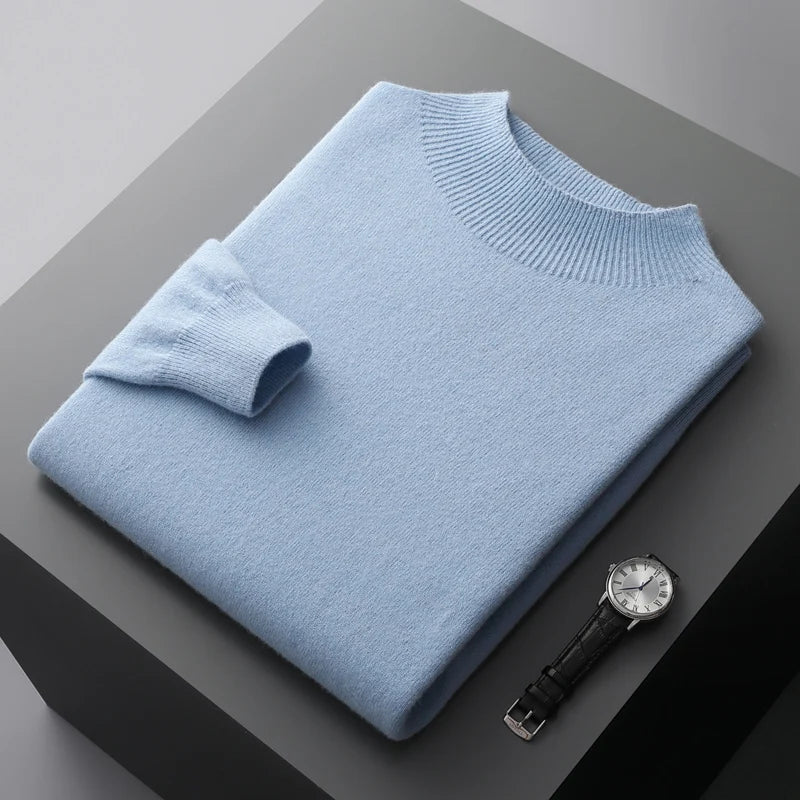 Verto | Pure Cashmere Mock Neck Pullover für Männer