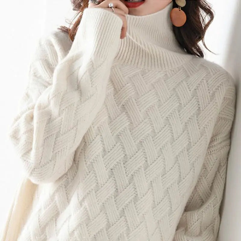 Briony London | Chevron Kaschmir Rollkragen