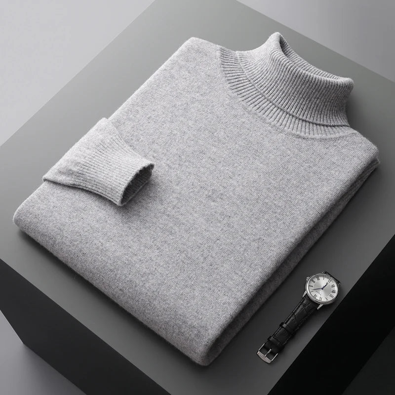 Halston & Hunt™ | Luxus Merino Rollkragenpullover für Männer