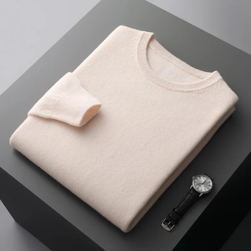 Solis | Luxuriöser Merino Rundhals-Pullover für Männer