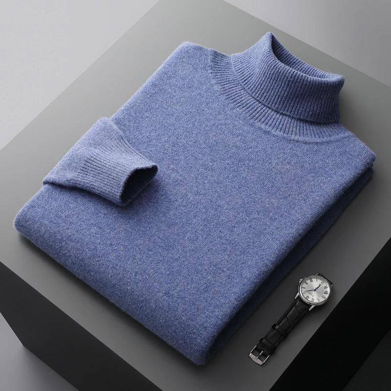 Halston & Hunt™ | Luxus Merino Rollkragenpullover für Männer