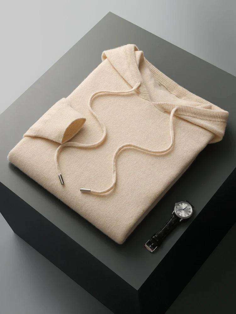 Montclair Row™ | Pure Kaschmir Strick Hoodie für Männer