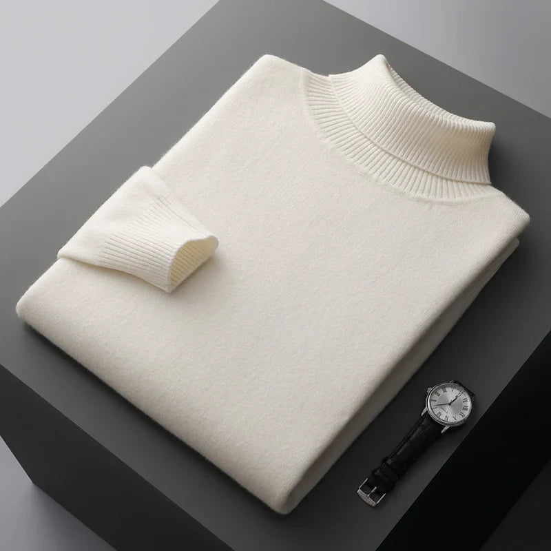 Halston & Hunt™ | Luxus Merino Rollkragenpullover für Männer