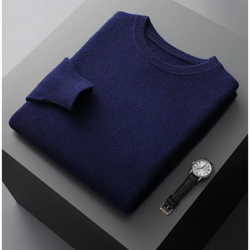 Solis | Luxuriöser Merino Rundhals-Pullover für Männer