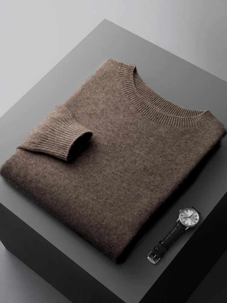 Lumen | Luxe Merino Rundhals-Pullover für Männer