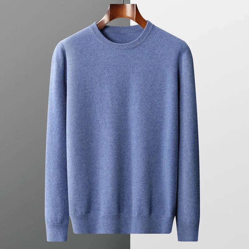 Solis | Luxuriöser Merino Rundhals-Pullover für Männer