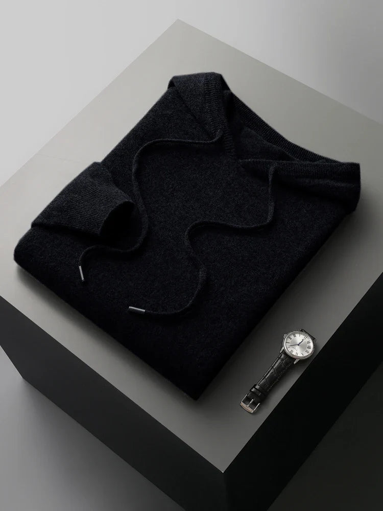 Montclair Row™ | Pure Kaschmir Strick Hoodie für Männer