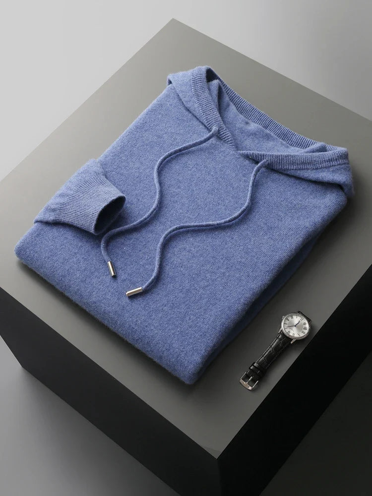 Montclair Row™ | Pure Kaschmir Strick Hoodie für Männer