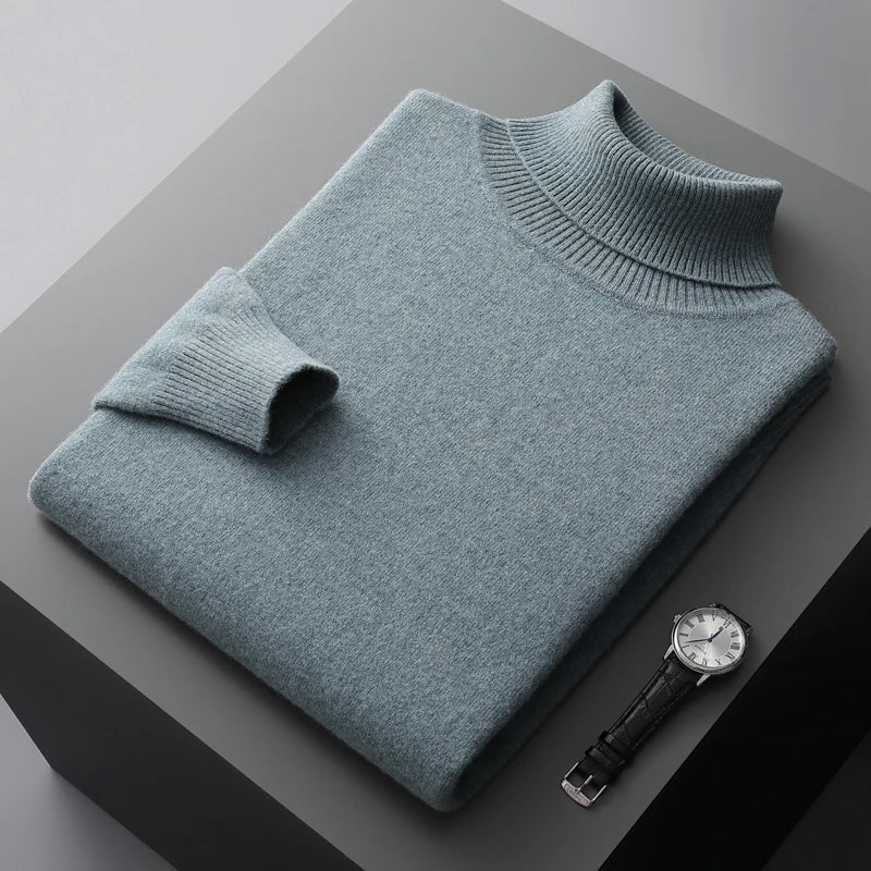 Halston & Hunt™ | Luxus Merino Rollkragenpullover für Männer