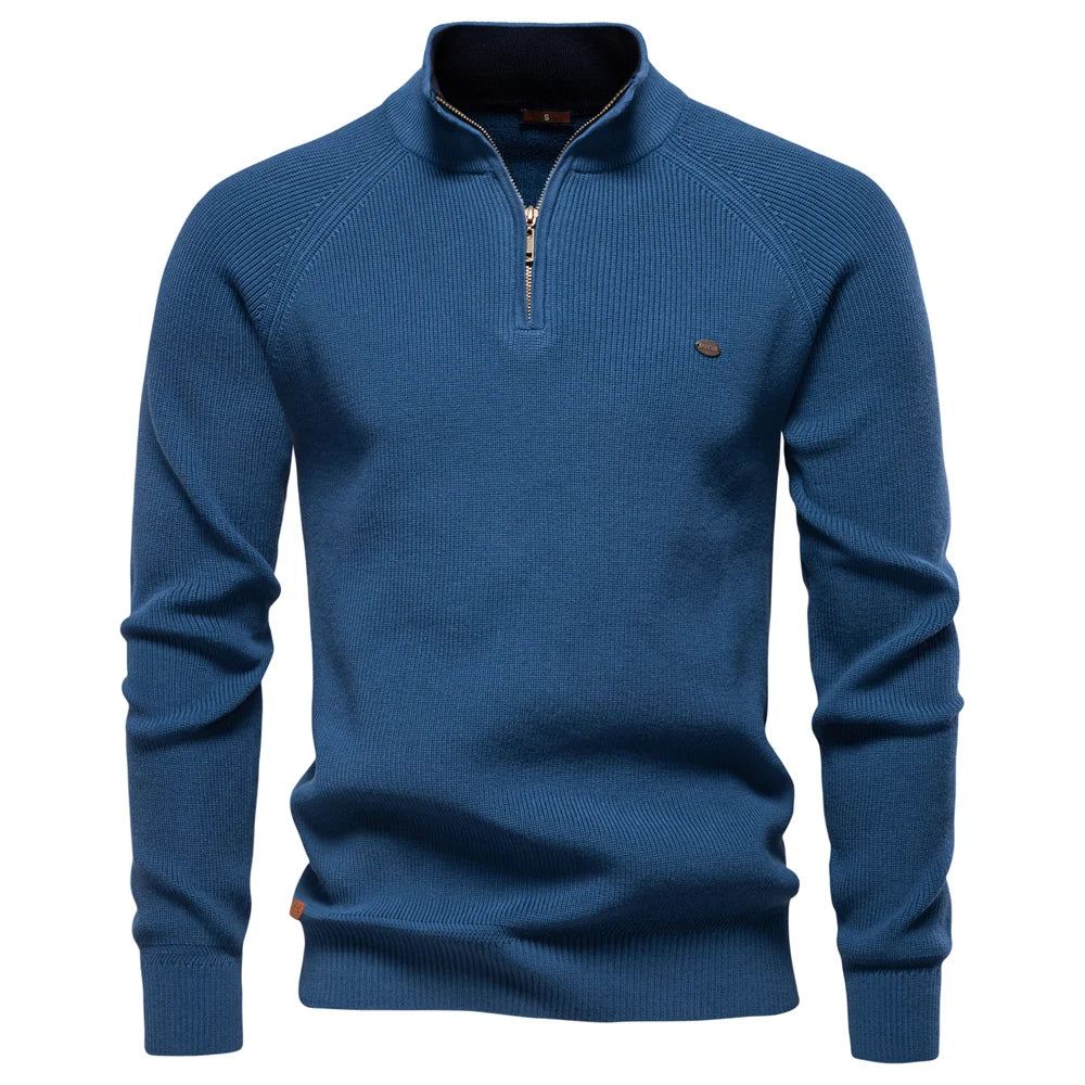 Rheinford & Co.™ | Luxus Wolle Halb-Zip Pullover für Männer