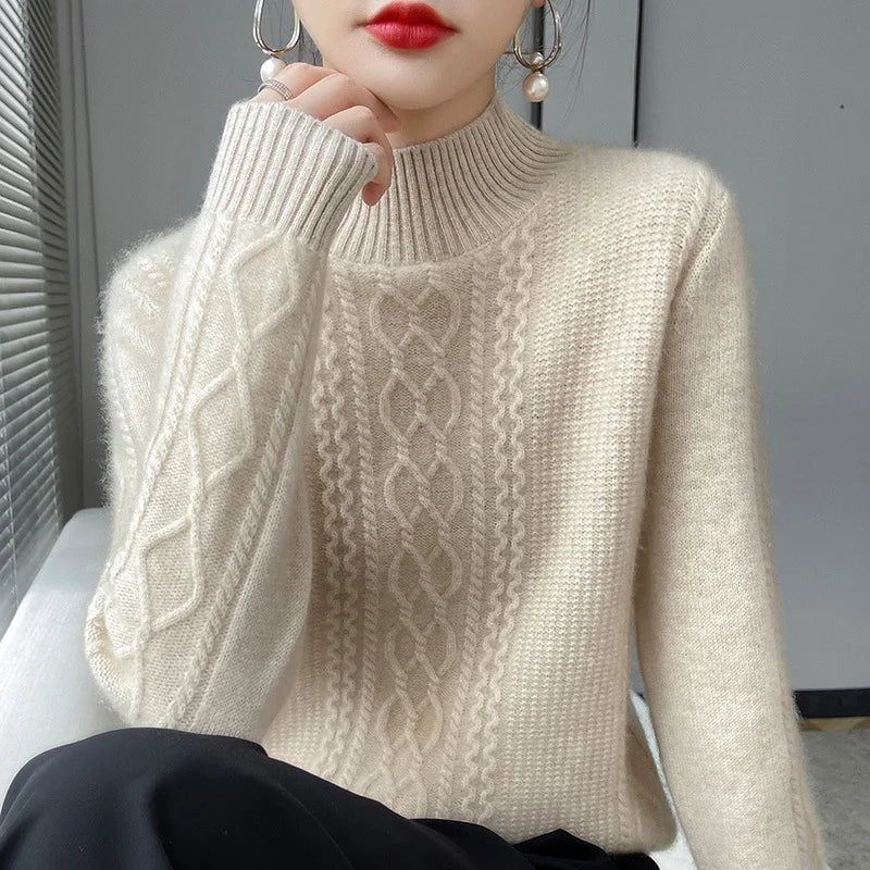 Aria | Kaschmir Zopfmuster Pullover