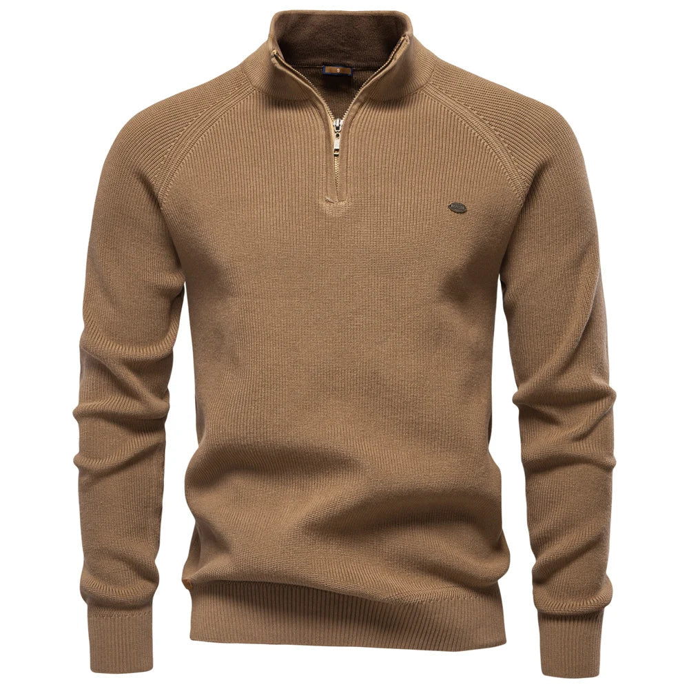 Rheinford & Co.™ | Luxus Wolle Halb-Zip Pullover für Männer