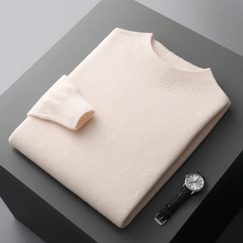 Verto | Pure Cashmere Mock Neck Pullover für Männer