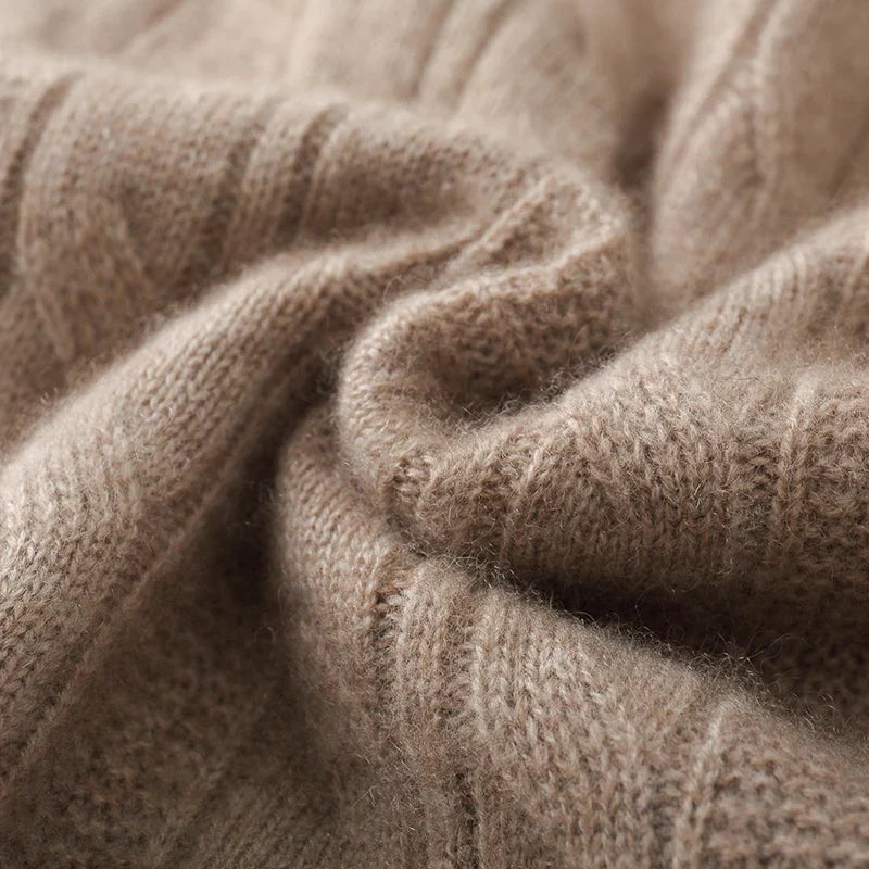 Ferro | Luxus Merino Kabelstrick-Pullover für Männer