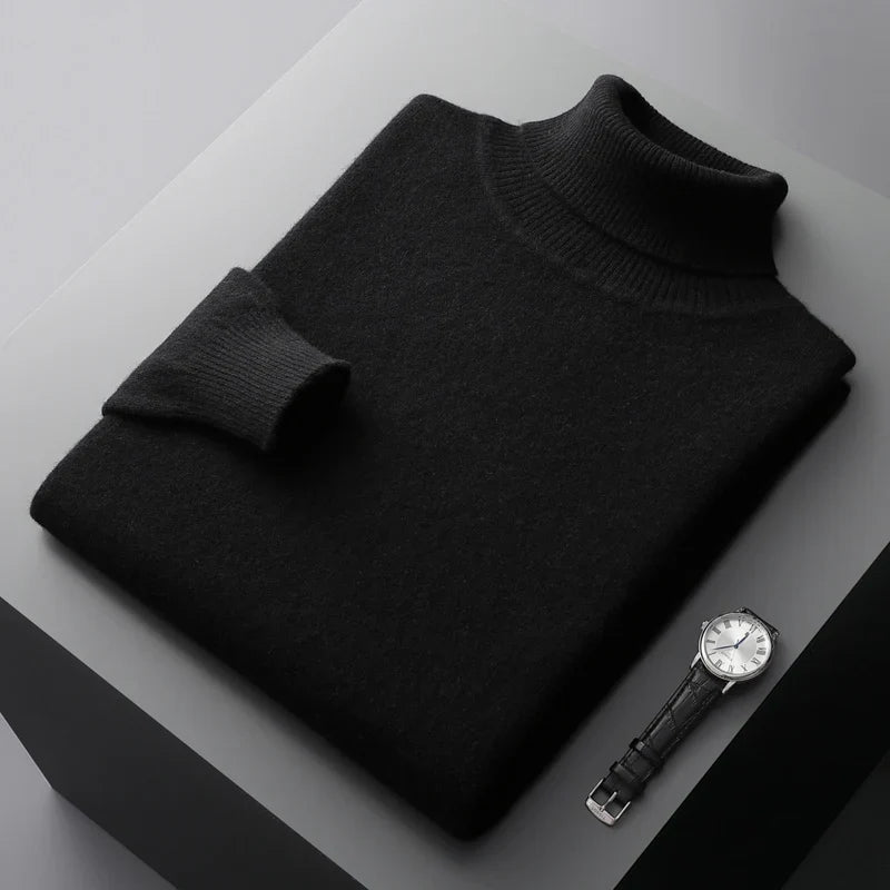 Halston & Hunt™ | Luxus Merino Rollkragenpullover für Männer