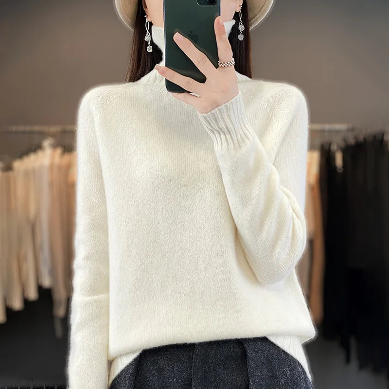 Seraphine | Kaschmir Klassisch Crew Pullover