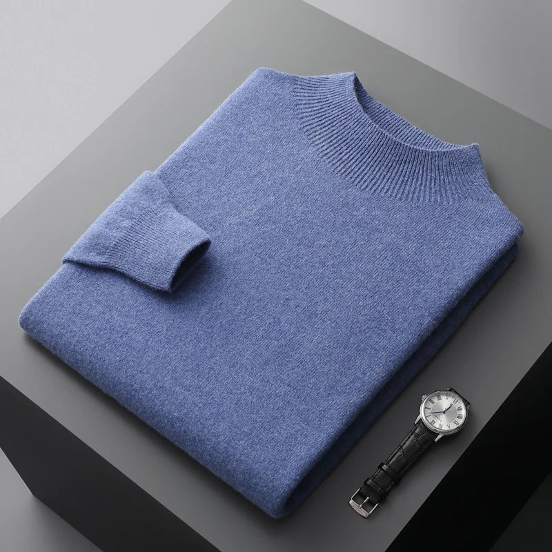 Verto | Pure Cashmere Mock Neck Pullover für Männer