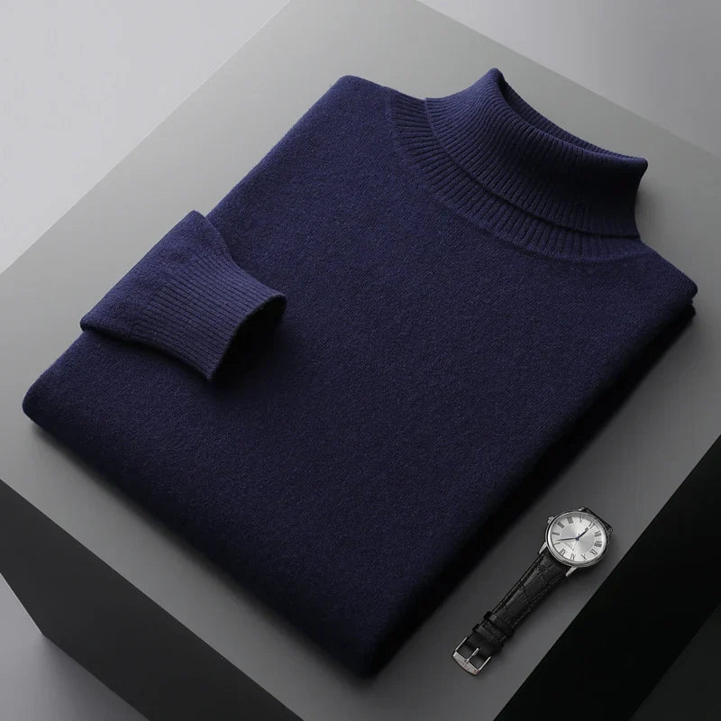 Halston & Hunt™ | Luxus Merino Rollkragenpullover für Männer