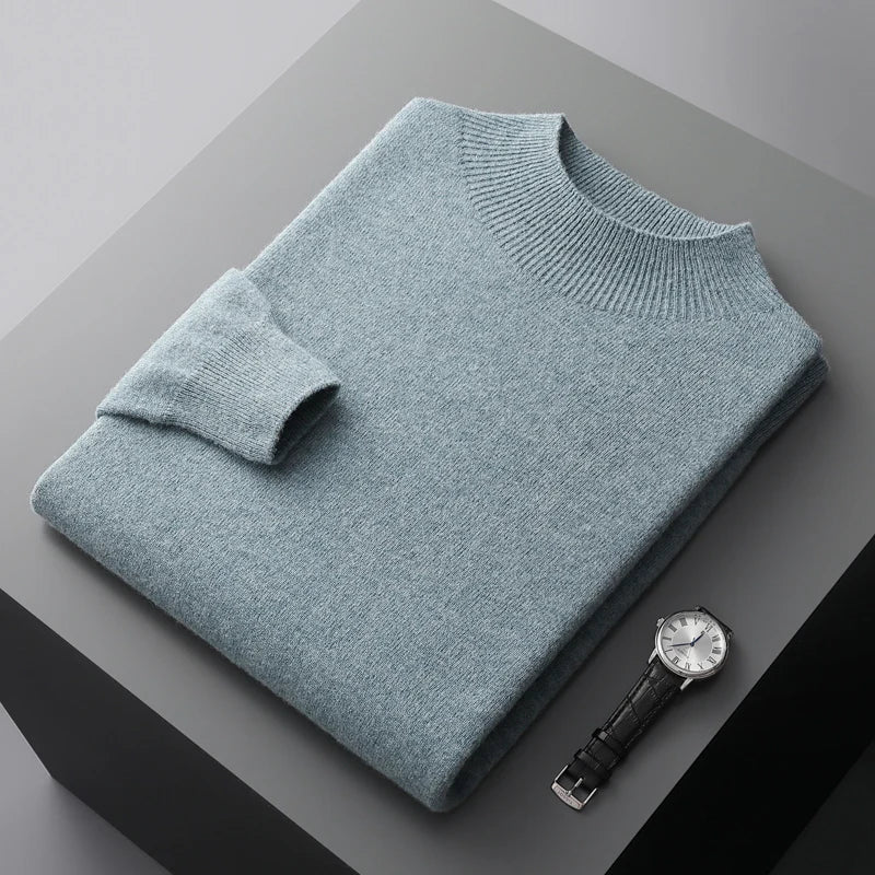 Verto | Pure Cashmere Mock Neck Pullover für Männer