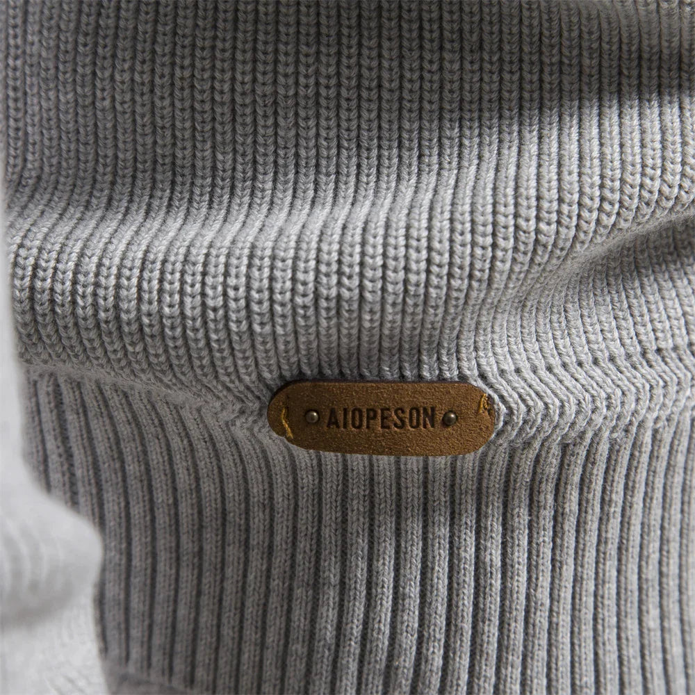 Rheinford & Co.™ | Luxus Wolle Halb-Zip Pullover für Männer