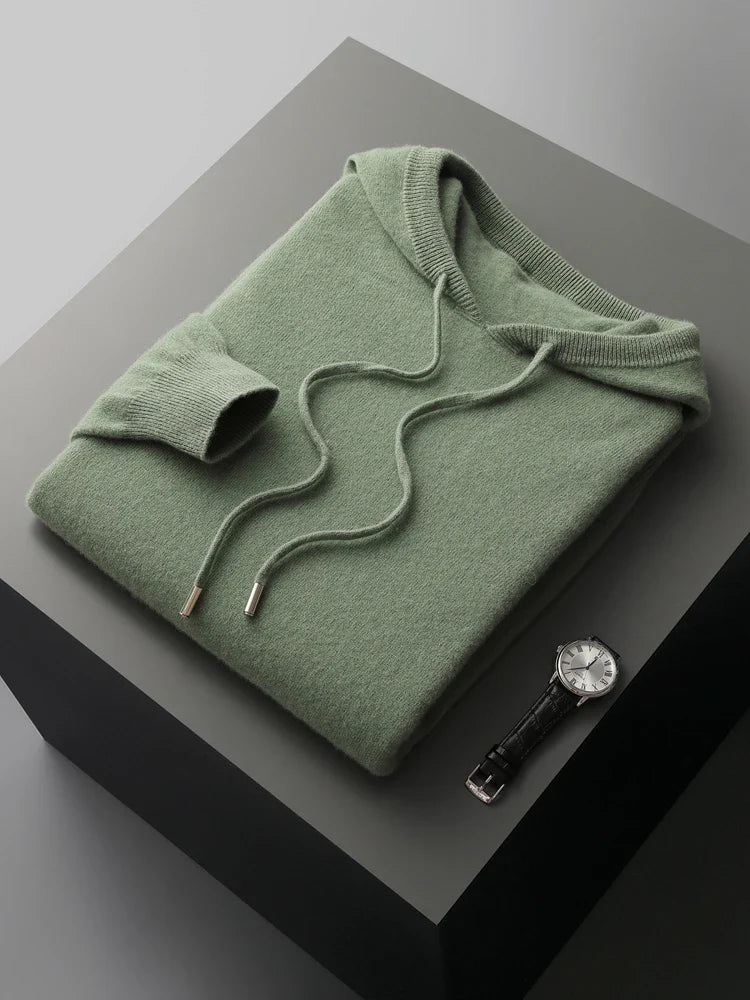 Montclair Row™ | Pure Kaschmir Strick Hoodie für Männer