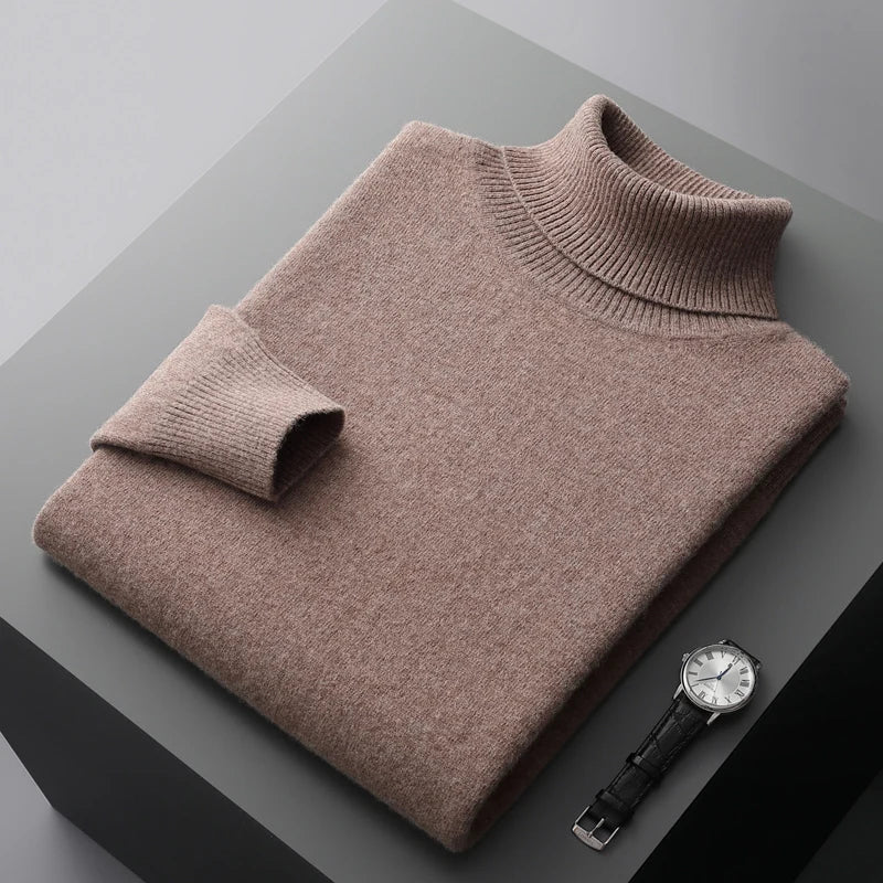 Halston & Hunt™ | Luxus Merino Rollkragenpullover für Männer
