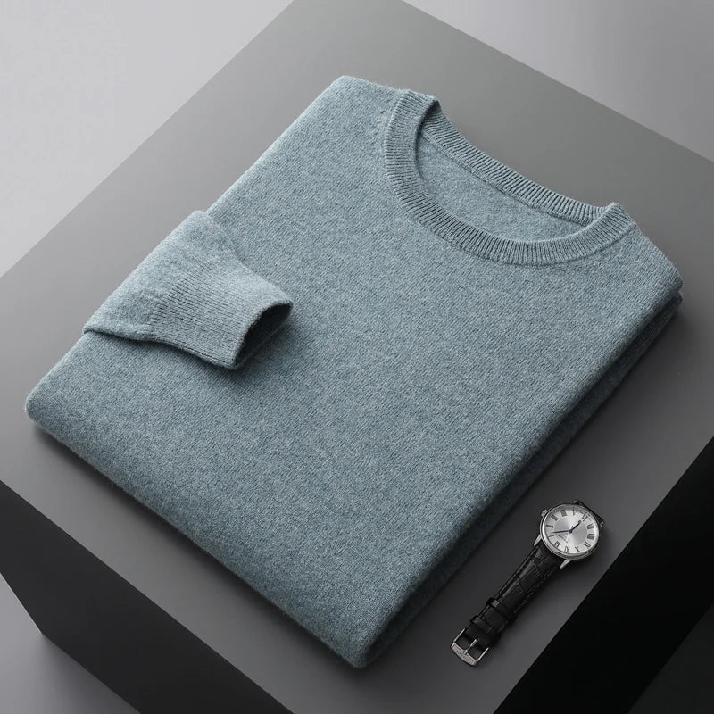 Solis | Luxuriöser Merino Rundhals-Pullover für Männer