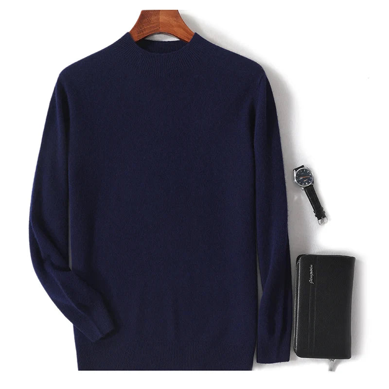 Verto | Pure Cashmere Mock Neck Pullover für Männer