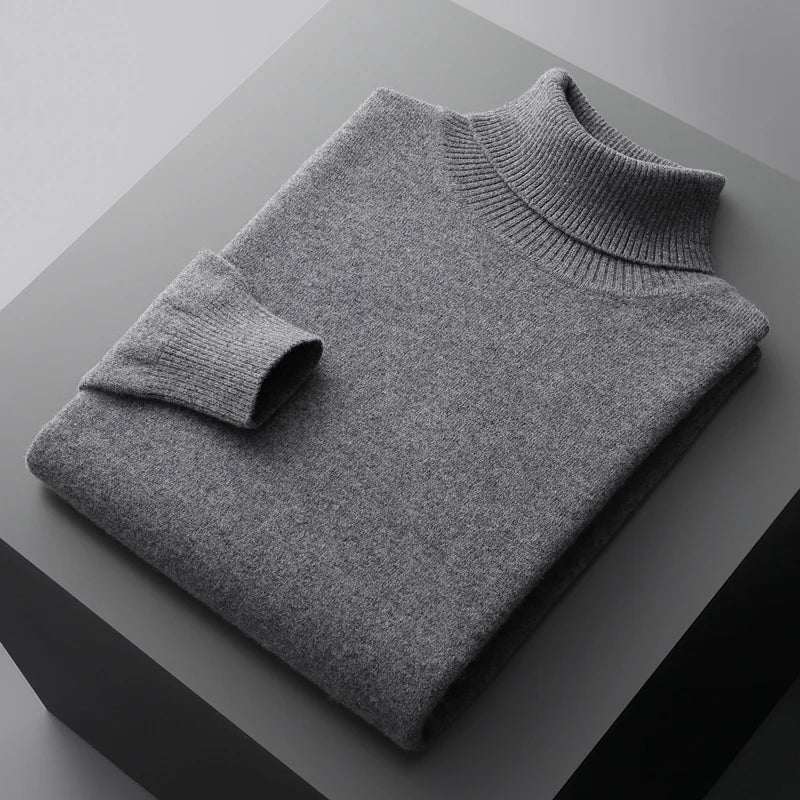 Halston & Hunt™ | Luxus Merino Rollkragenpullover für Männer