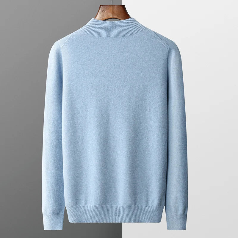 Verto | Pure Cashmere Mock Neck Pullover für Männer