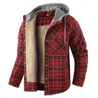 Silvar | Karierte Fleece-Lined Kapuzenhemdjacke für Männer