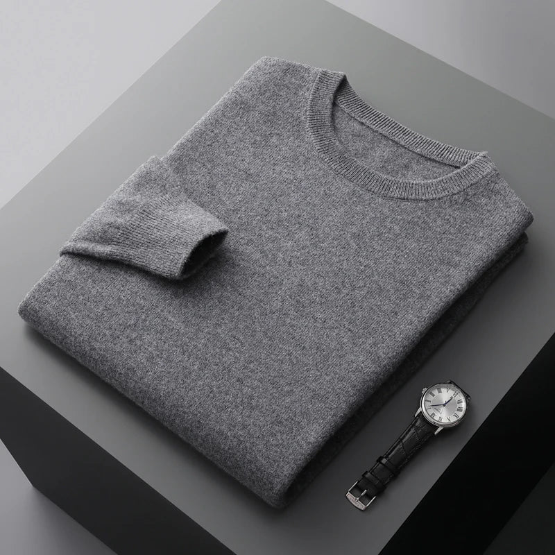 Solis | Luxuriöser Merino Rundhals-Pullover für Männer