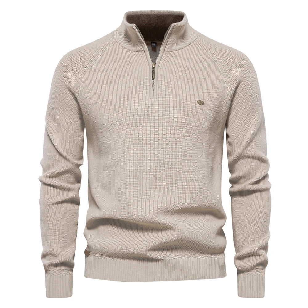 Rheinford & Co.™ | Luxus Wolle Halb-Zip Pullover für Männer