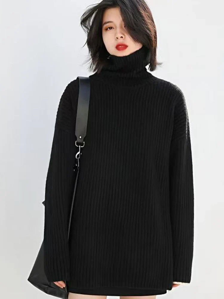 Althea | Kaschmir Oversized Ripp-Turtleneck